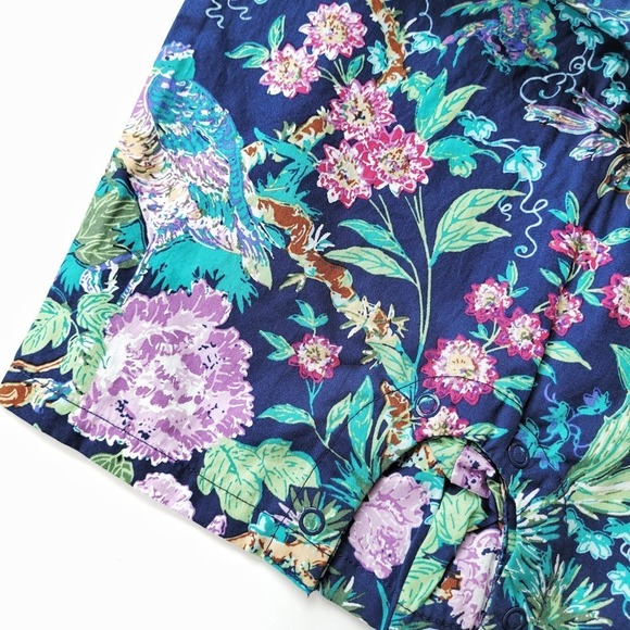 New Janie & Jack 12-18 Months Floral Button Up Romper NWT - Picture 3 of 5